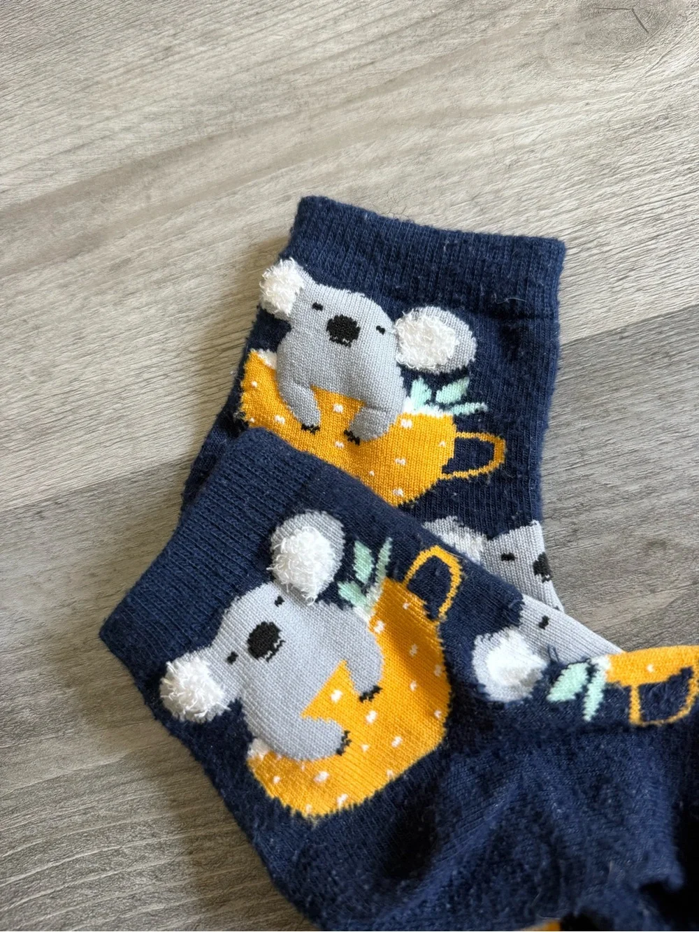 Koala Socks Navy Blue Gray Yellow Good Used Condition Women’s